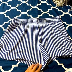 Like new Blue and white terry cloth shorts large